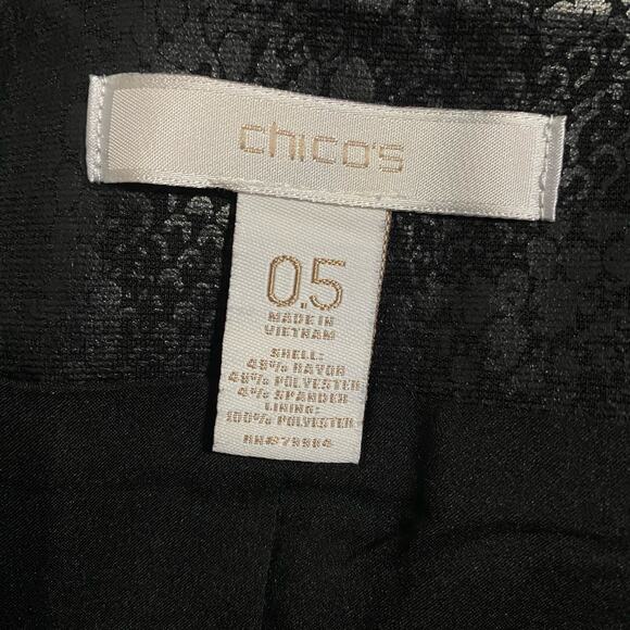 Chico’s black animal print snake skin skirt size 0.5 (small, 6) - Picture 7 of 7